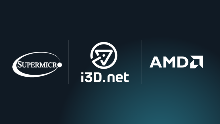 i3D.net brand logo with AMD and Supermicro